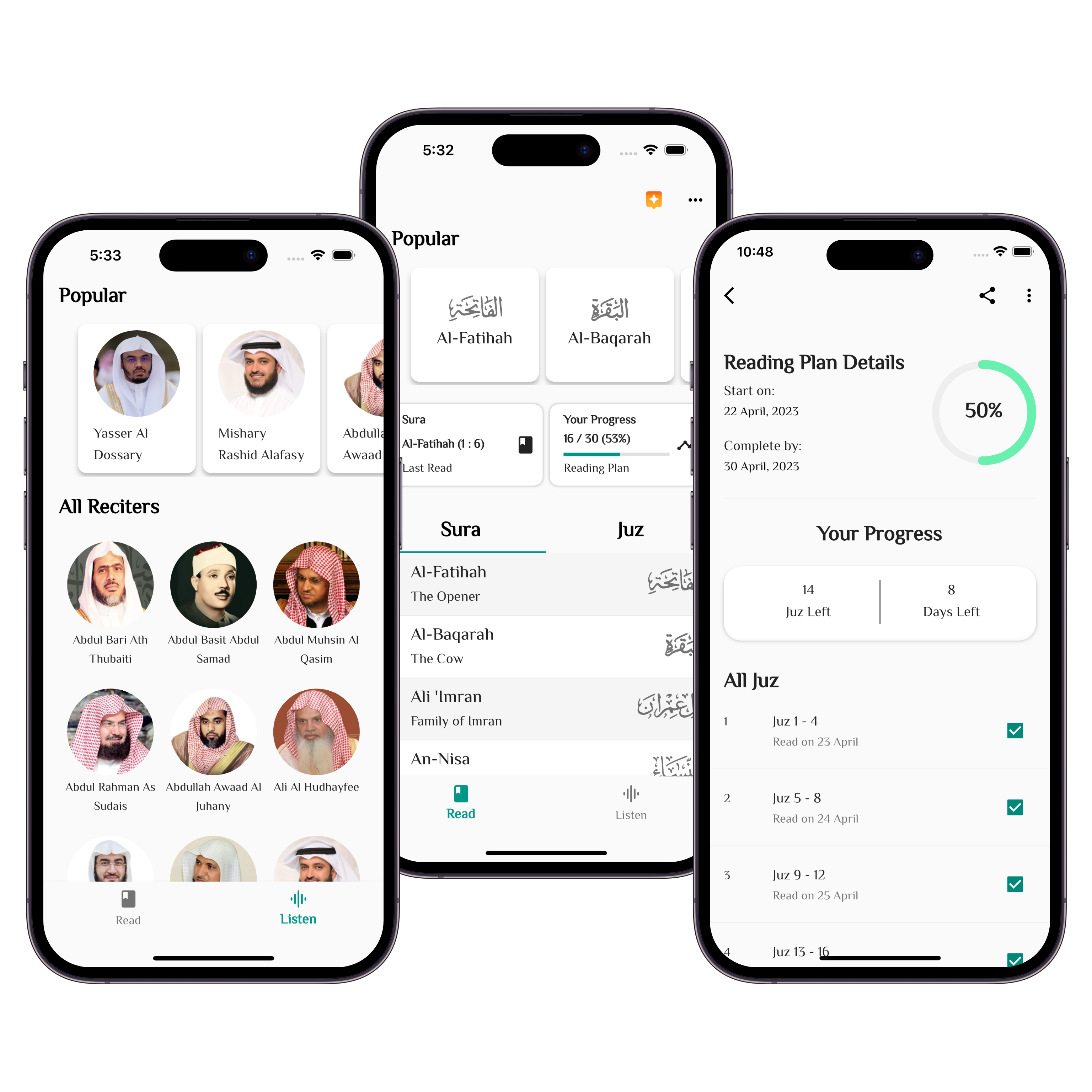 Muslimeen App Screens